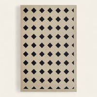 Rug – Diamond Grid – Bouclé Sand