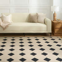 Rug – Diamond Grid – Bouclé Sand