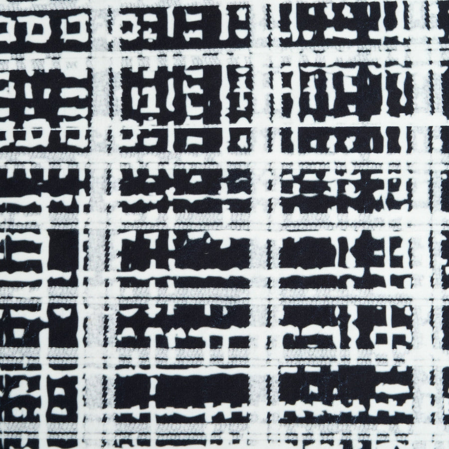 Rug – Distressed Grid – Ink Black