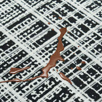 Rug – Distressed Grid – Ink Black