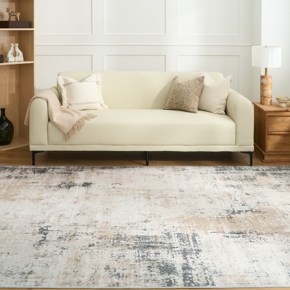 Rug – Distressed Marble – Pearl Grey