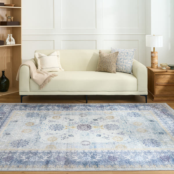 Rug – Distressed Persian – Sky Mist