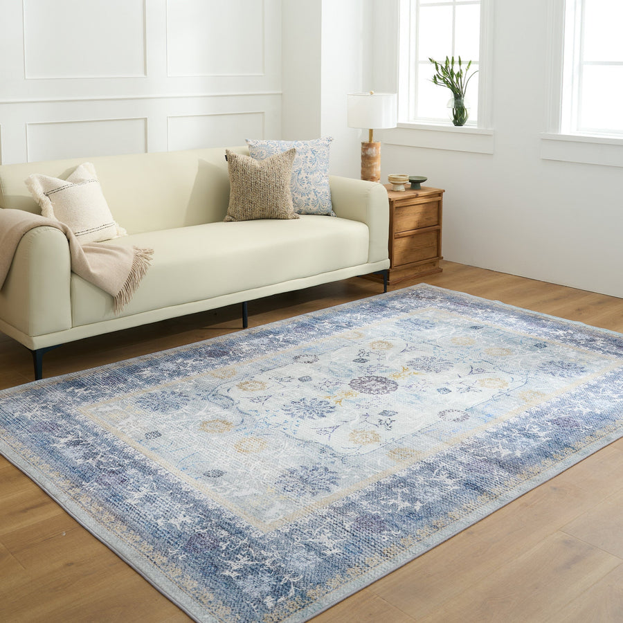 Rug – Distressed Persian – Sky Mist