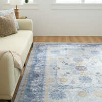Rug – Distressed Persian – Sky Mist