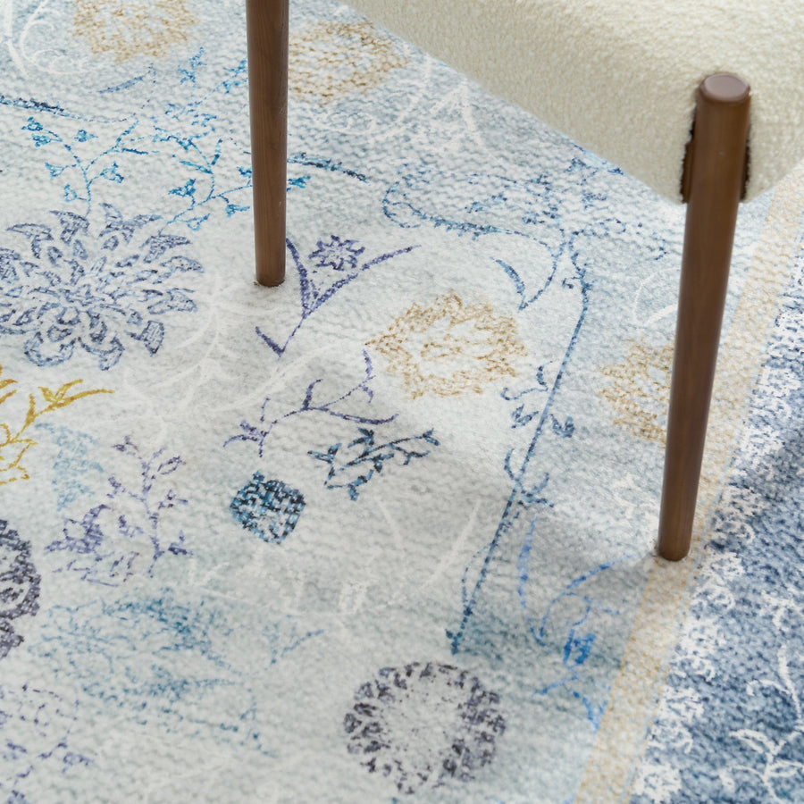 Rug – Distressed Persian – Sky Mist