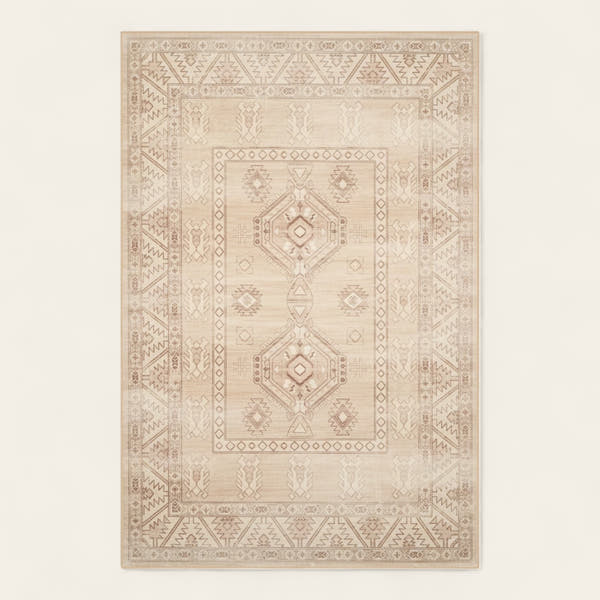 Rug – Distressed Tribal – Bouclé Sand