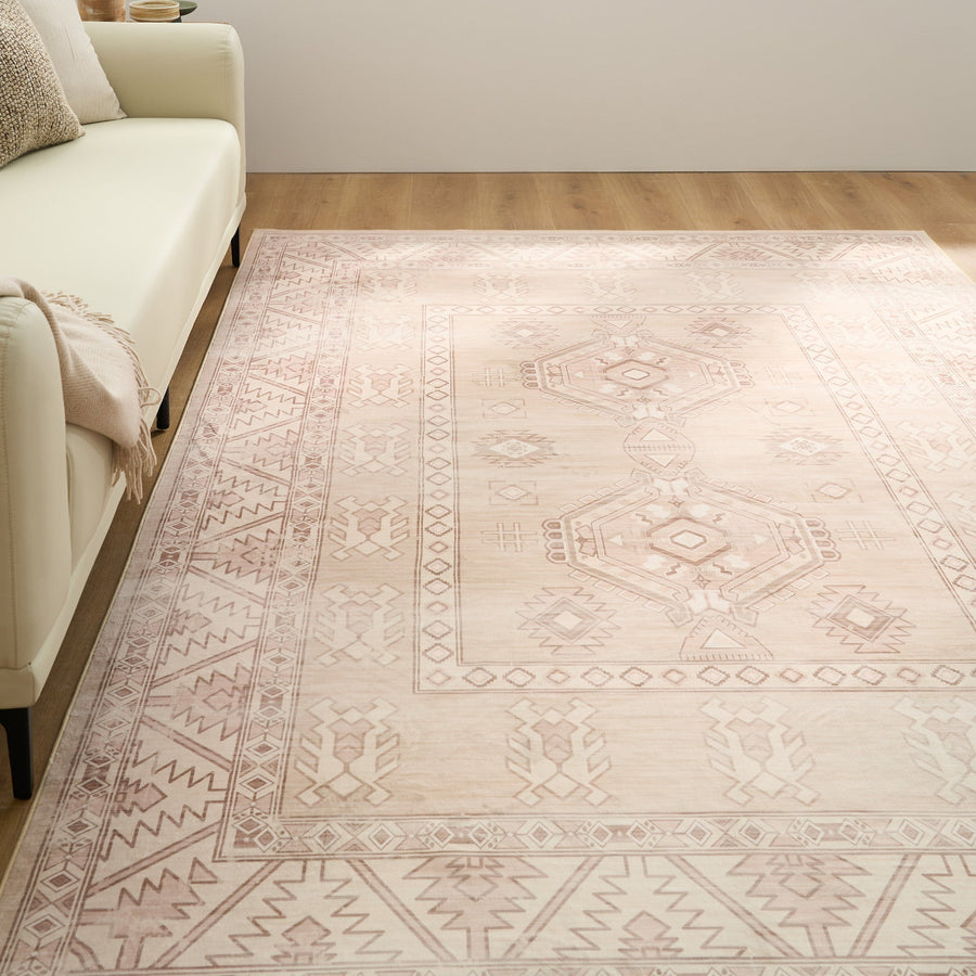Rug – Distressed Tribal – Bouclé Sand