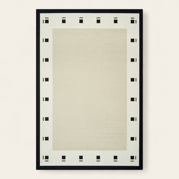 Rug – Dot Border – Ivory Cream