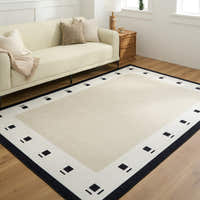 Rug – Dot Border – Ivory Cream