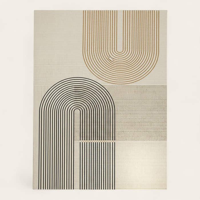 Rug – Geometric Arch – Bouclé Sand