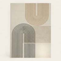 Rug – Geometric Arch – Bouclé Sand