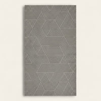 Rug – Geometric Etch – Pearl Grey