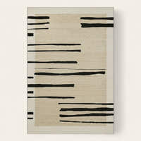 Rug – Ink Stripe Horizontal – Bouclé Sand