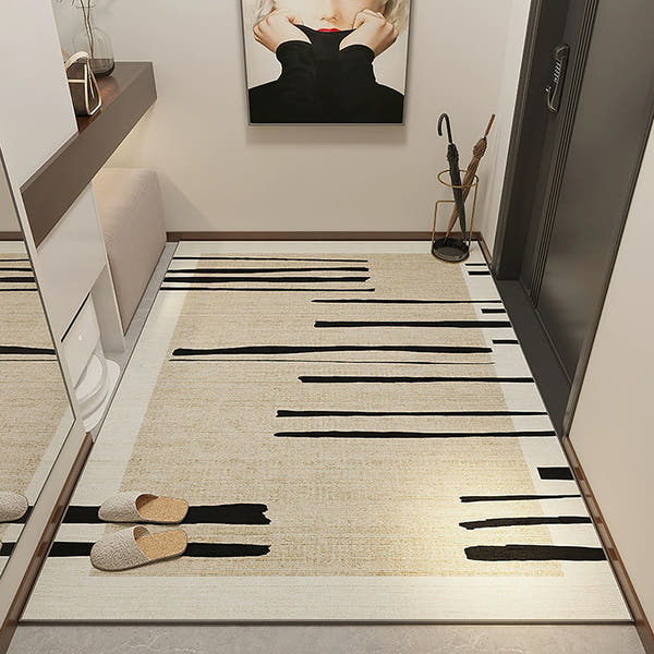Rug – Ink Stripe Horizontal – Bouclé Sand
