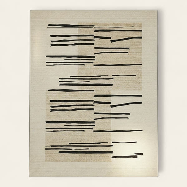Rug – Ink Stripe Vertical – Bouclé Sand