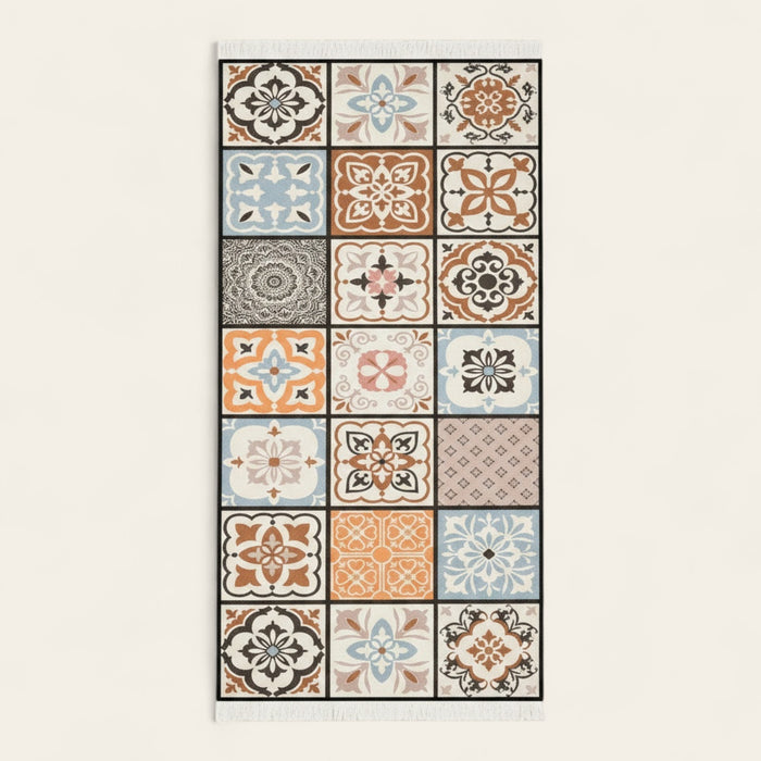 Rug – Moroccan Tile Print – Multicolor
