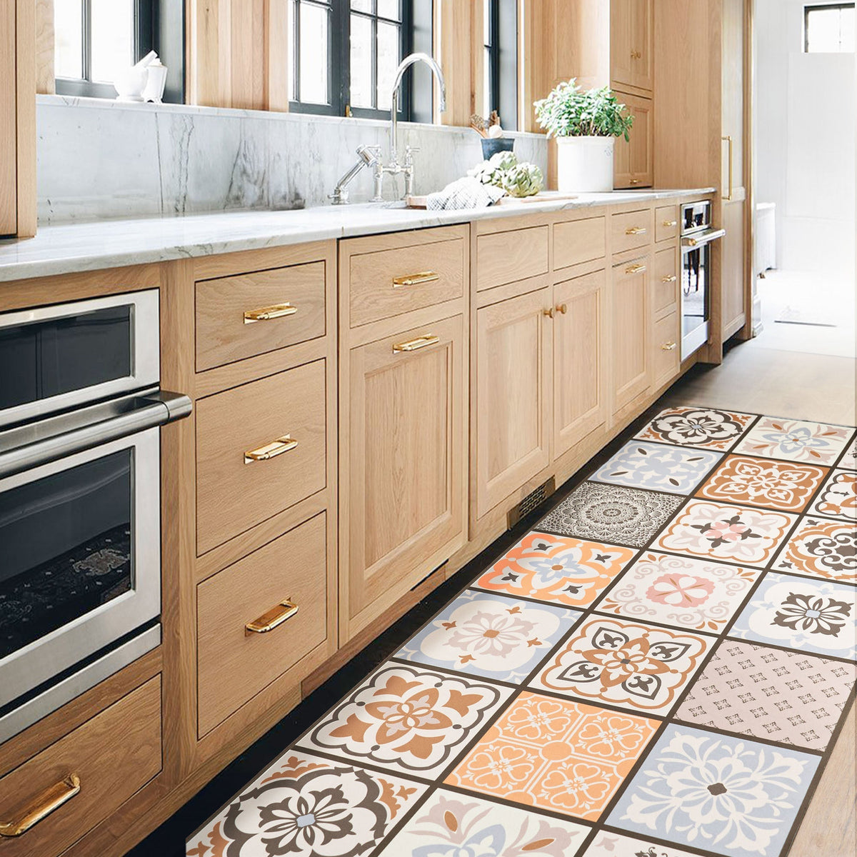 Rug – Moroccan Tile Print – Multicolor