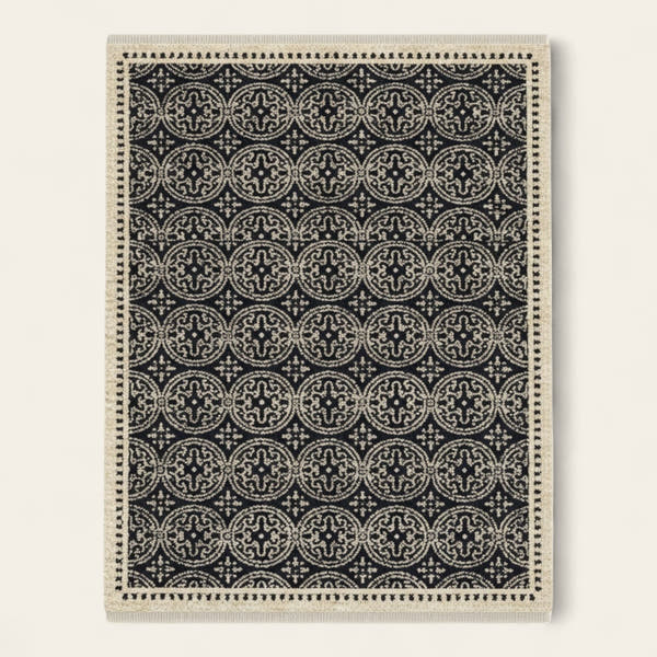 Rug – Ornate Border – Sage Mist
