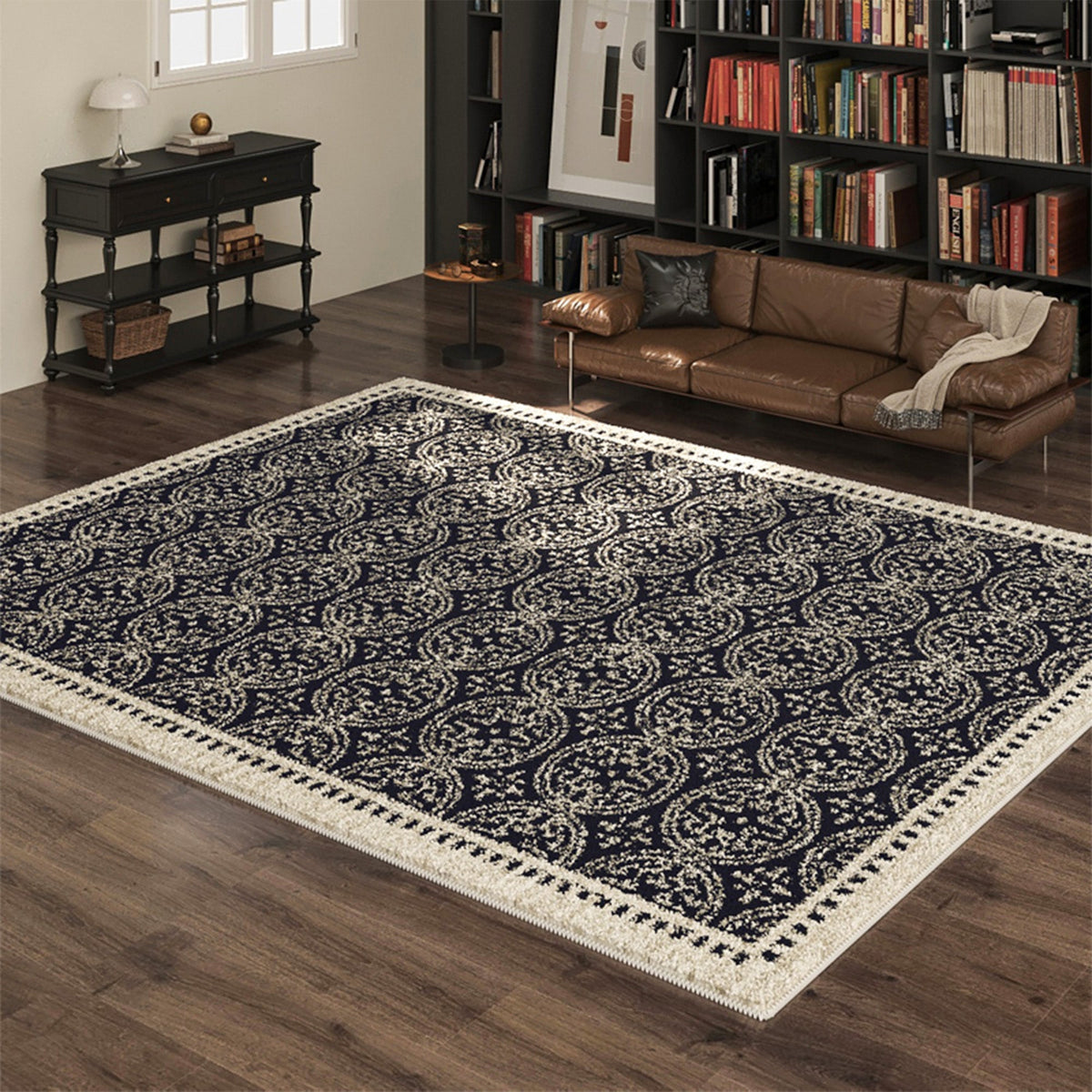 Rug – Ornate Border – Sage Mist