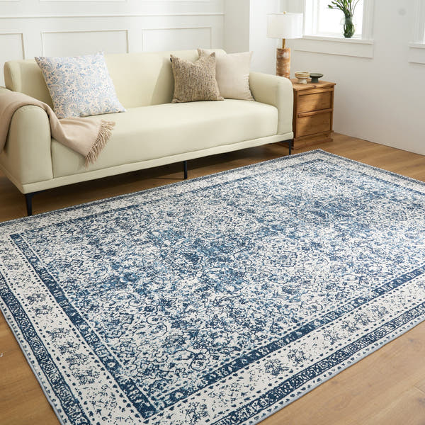 Rug – Persian Print – Stormy Blue