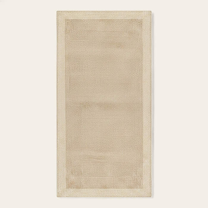 Rug – Plain Weave Bordered – Bouclé Sand