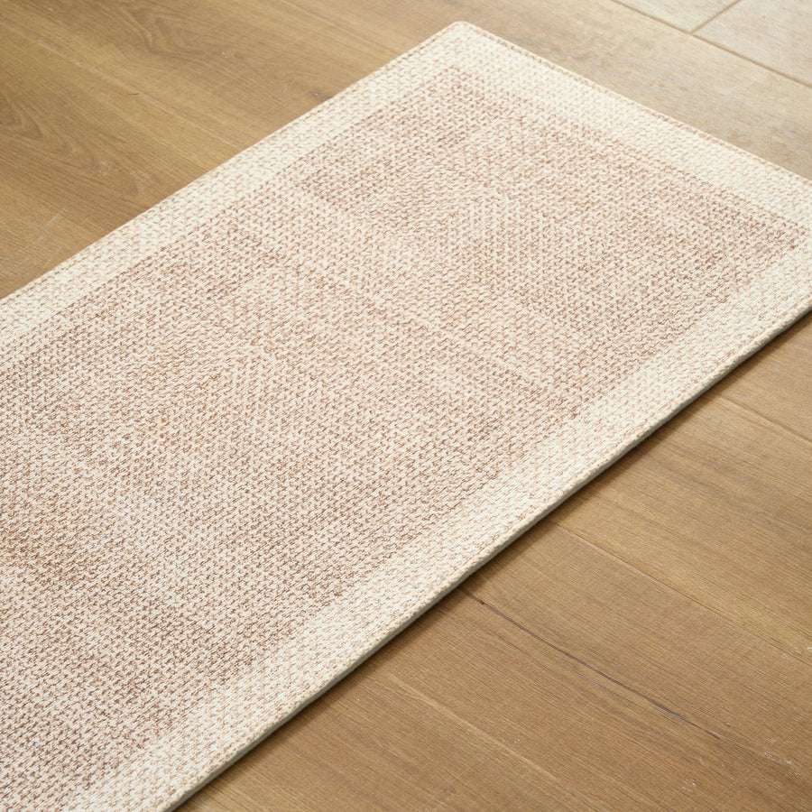 Rug – Plain Weave Bordered – Bouclé Sand