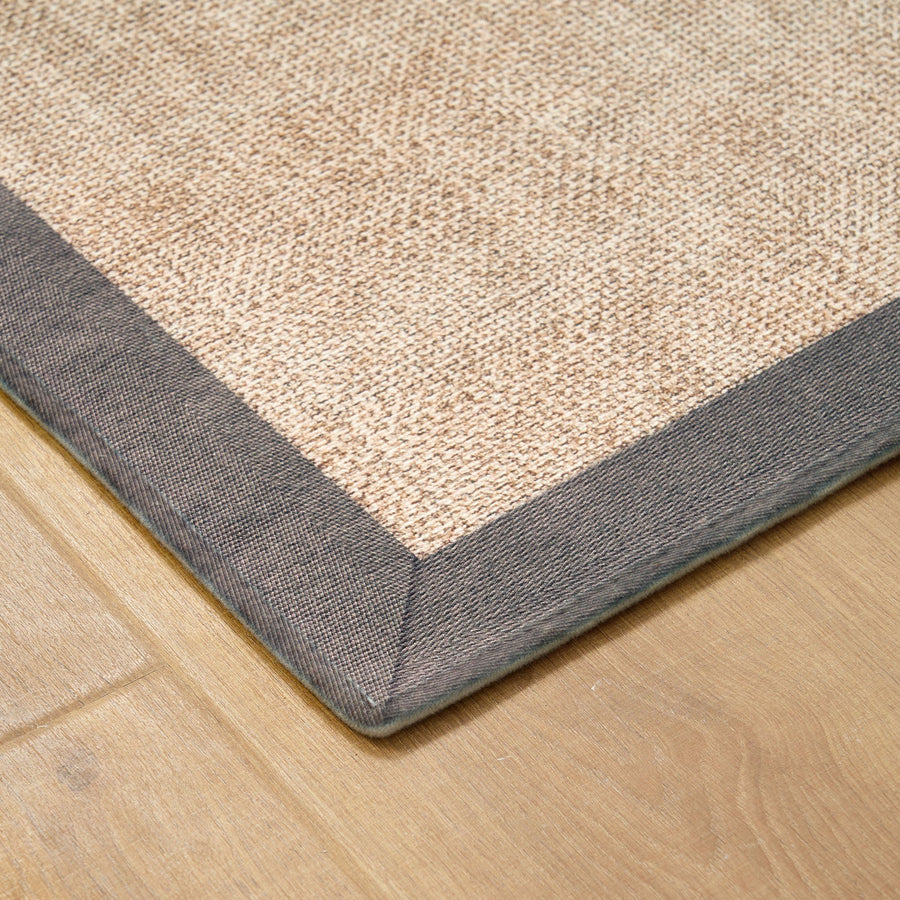 Rug – Plain Weave Bordered – Bouclé Sand