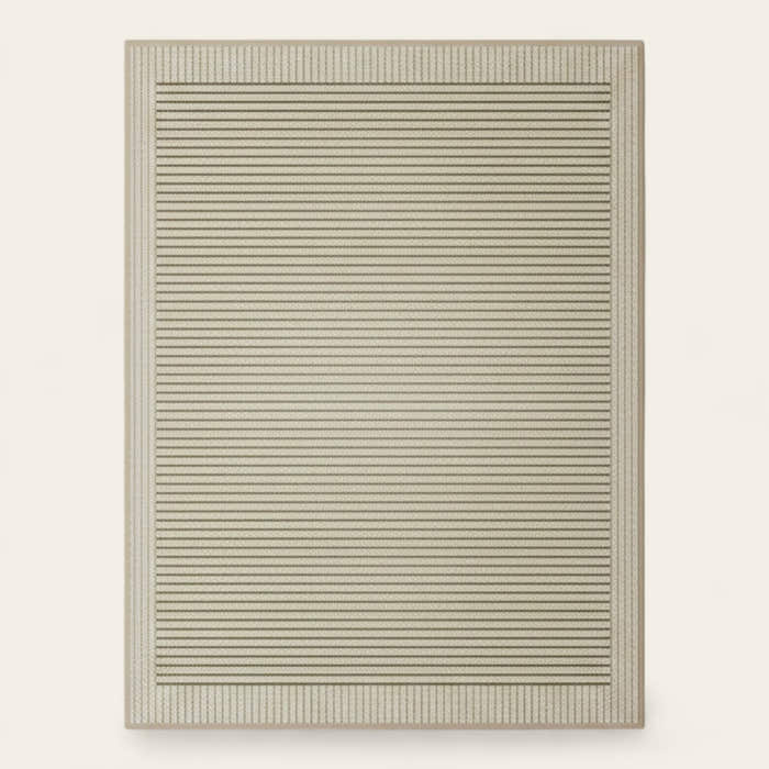 Rug – Striped Pattern – Ivory Cream