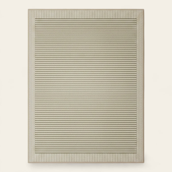 Rug – Striped Pattern – Ivory Cream