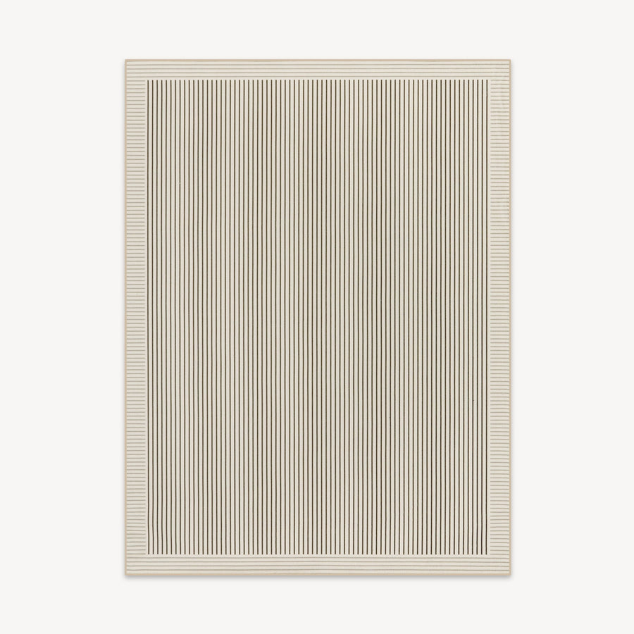 Rug – Striped Pattern – Ivory Cream