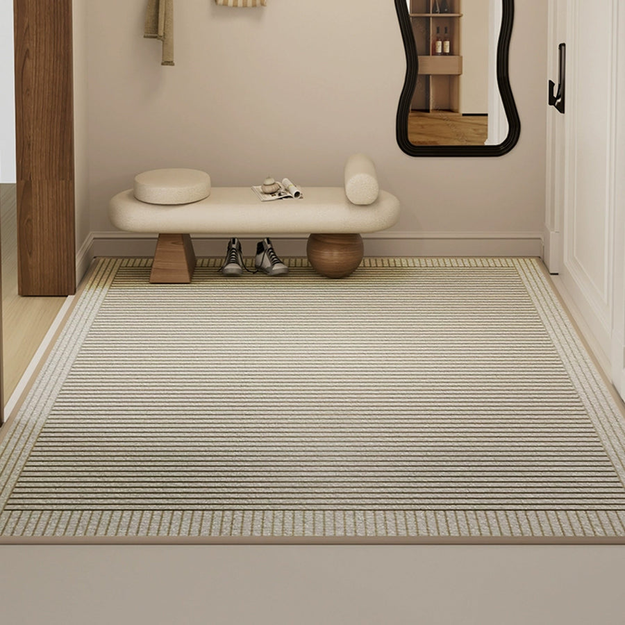Rug – Striped Pattern – Ivory Cream