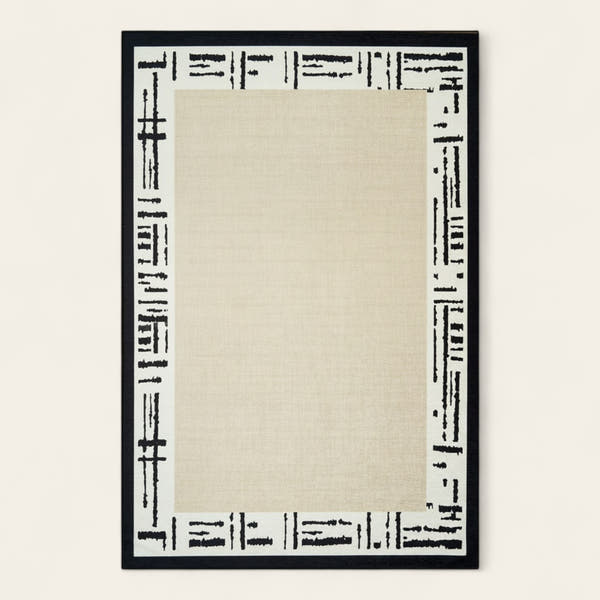 Rug – Tribal Border – Ivory Cream