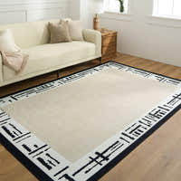 Rug – Tribal Border – Ivory Cream
