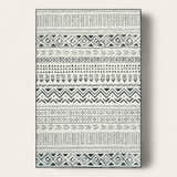 Rug – Tribal Stripe Print – Ivory Cream