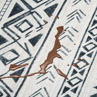 Rug – Tribal Stripe Print – Ivory Cream