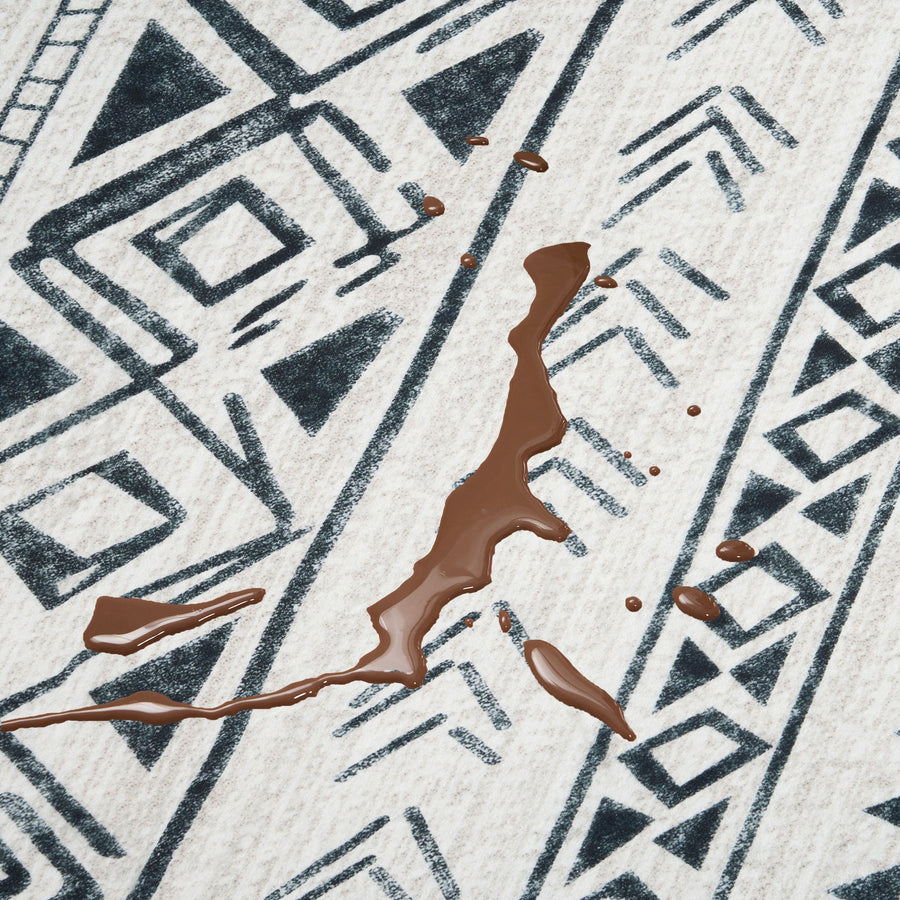 Rug – Tribal Stripe Print – Ivory Cream