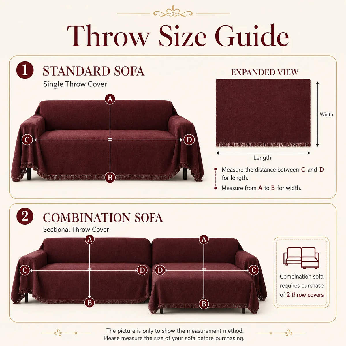 A throw, draped over the sofa.