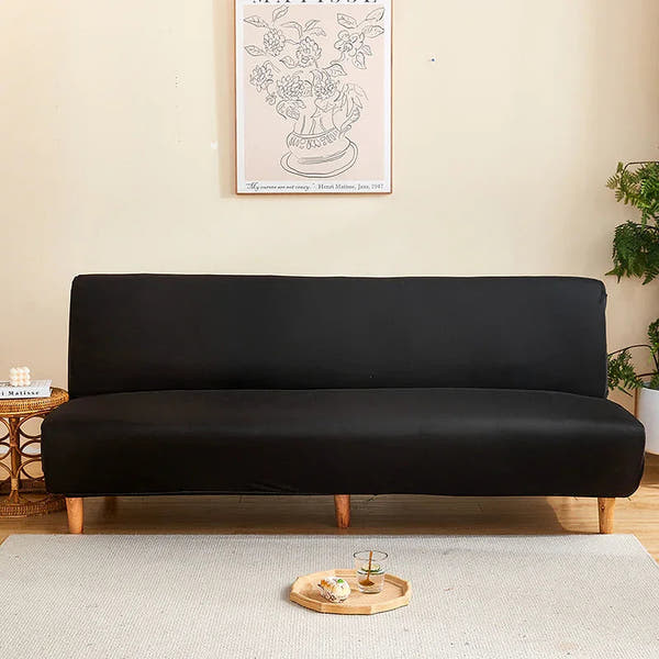 Sofa Bed Cover – Plain Stretch – Ink Black
