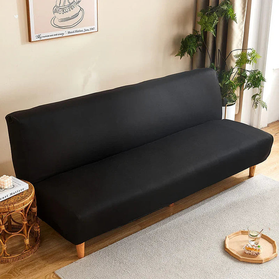 Sofa Bed Cover – Plain Stretch – Ink Black