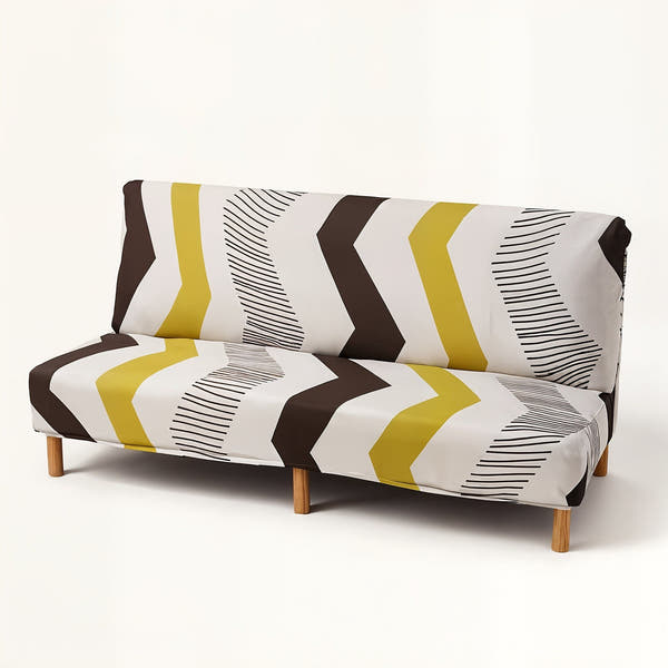 Sofa Bed Cover – Boho Chevron – Mustard
