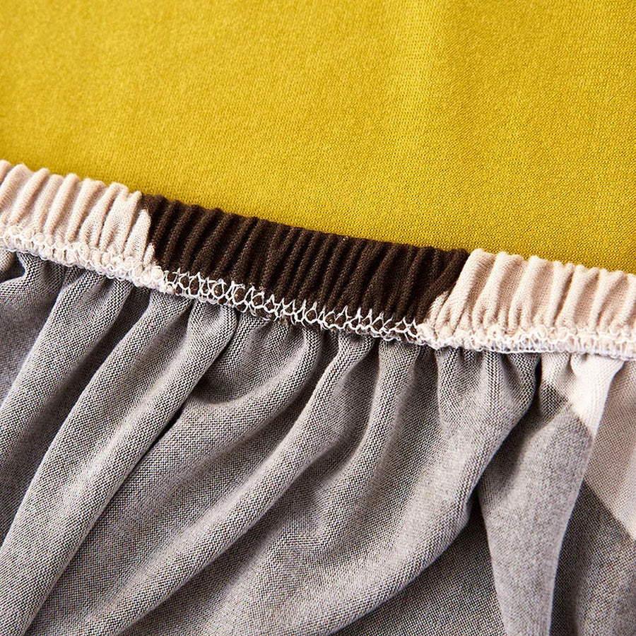 Sofa Bed Cover – Boho Chevron – Mustard