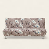 Sofa Bed Cover – Botanical Branches – Bouclé Sand