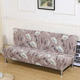 Sofa Bed Cover – Botanical Branches – Bouclé Sand
