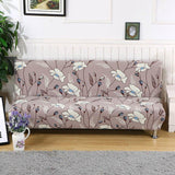 Sofa Bed Cover – Botanical Branches – Bouclé Sand