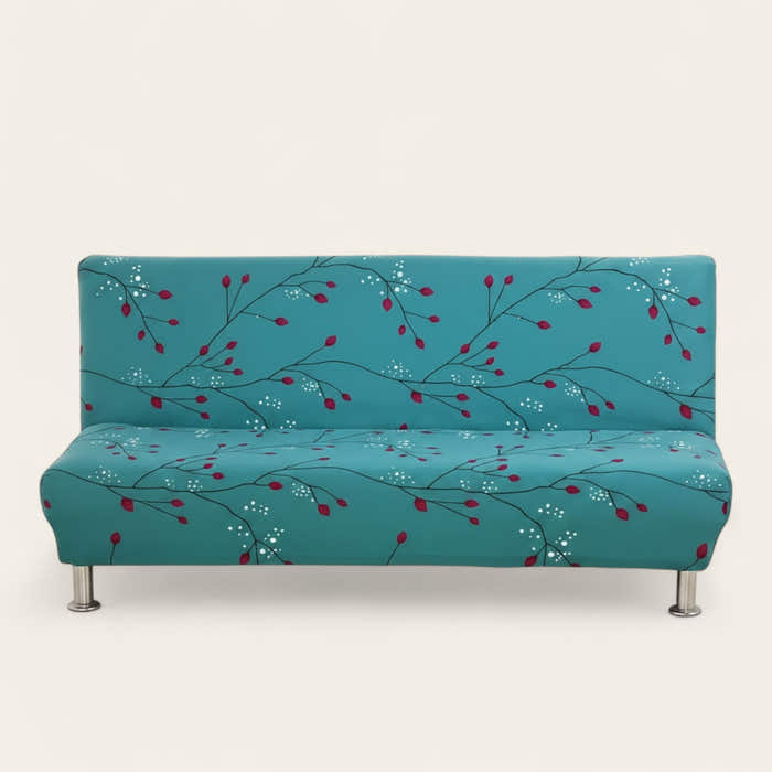 Sofa Bed Cover – Cherry Blossom Print – Teal