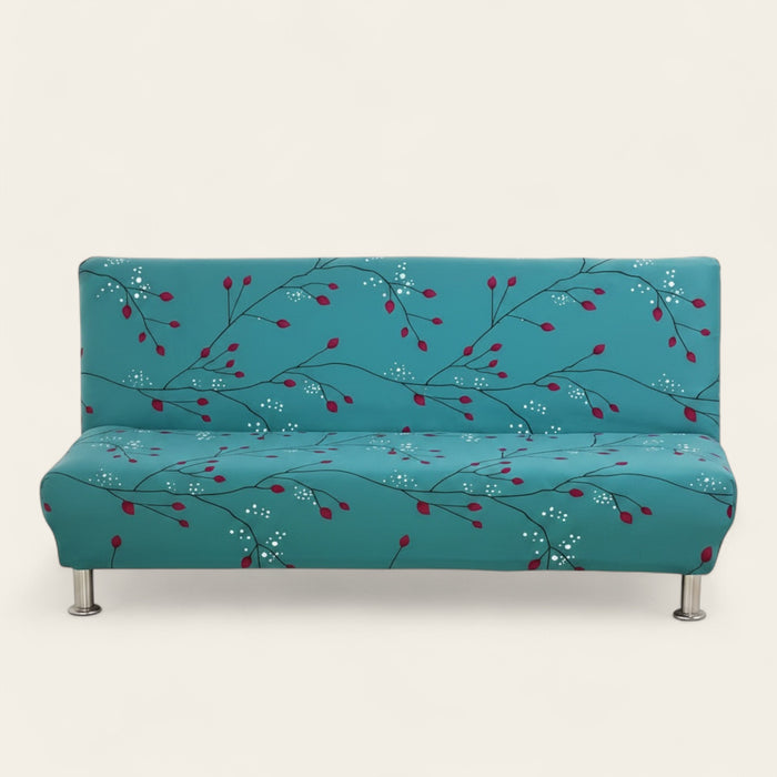 Sofa Bed Cover – Cherry Blossom Print – Teal