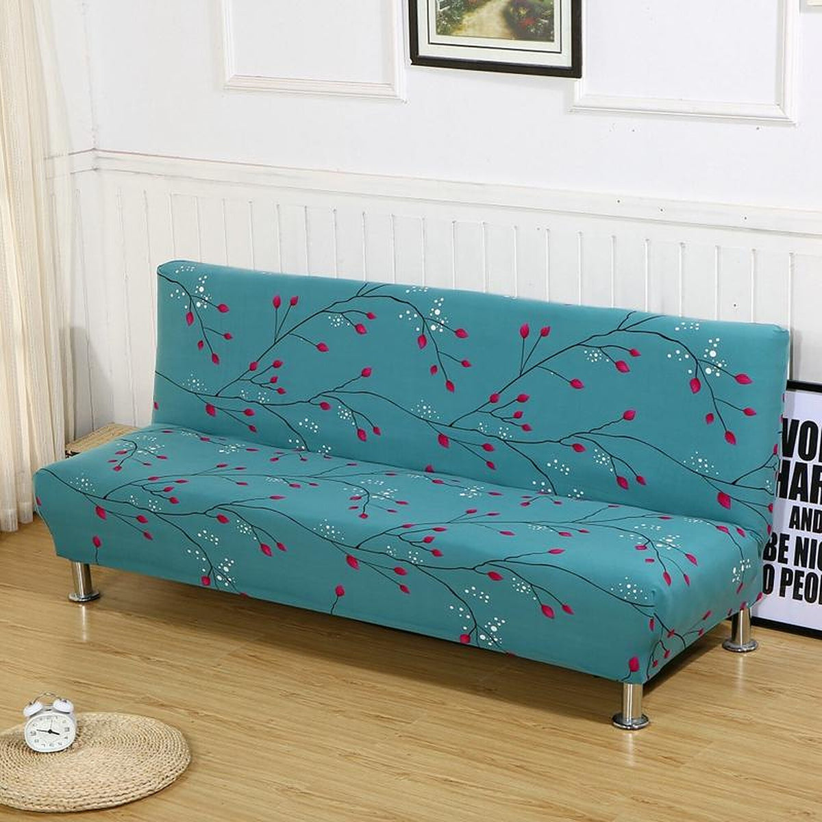 Sofa Bed Cover – Cherry Blossom Print – Teal