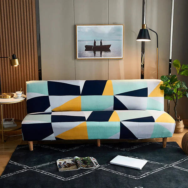 Sofa Bed Cover – Geometric Block – Multicolor