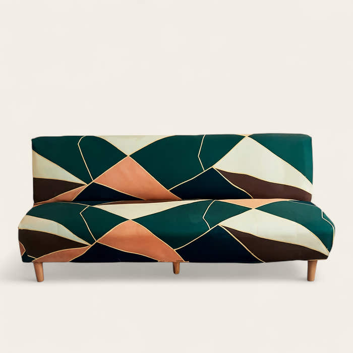 Sofa Bed Cover – Geometric Triangle – Forest