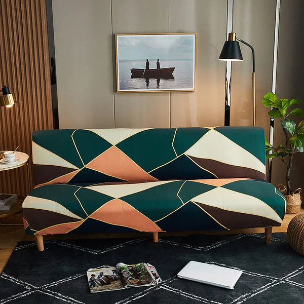 Sofa Bed Cover – Geometric Triangle – Forest